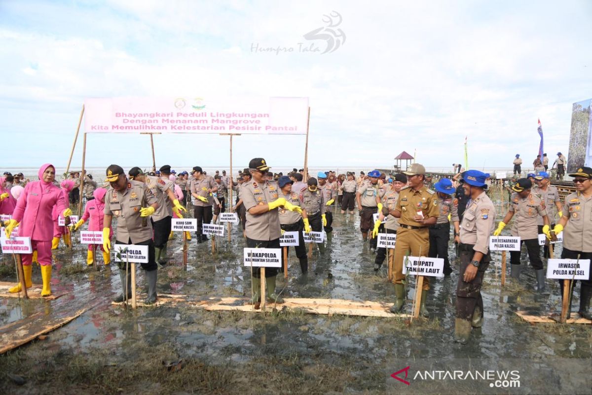 Polda-Pemkab tanam mangrove di Desa Pagatan Besar