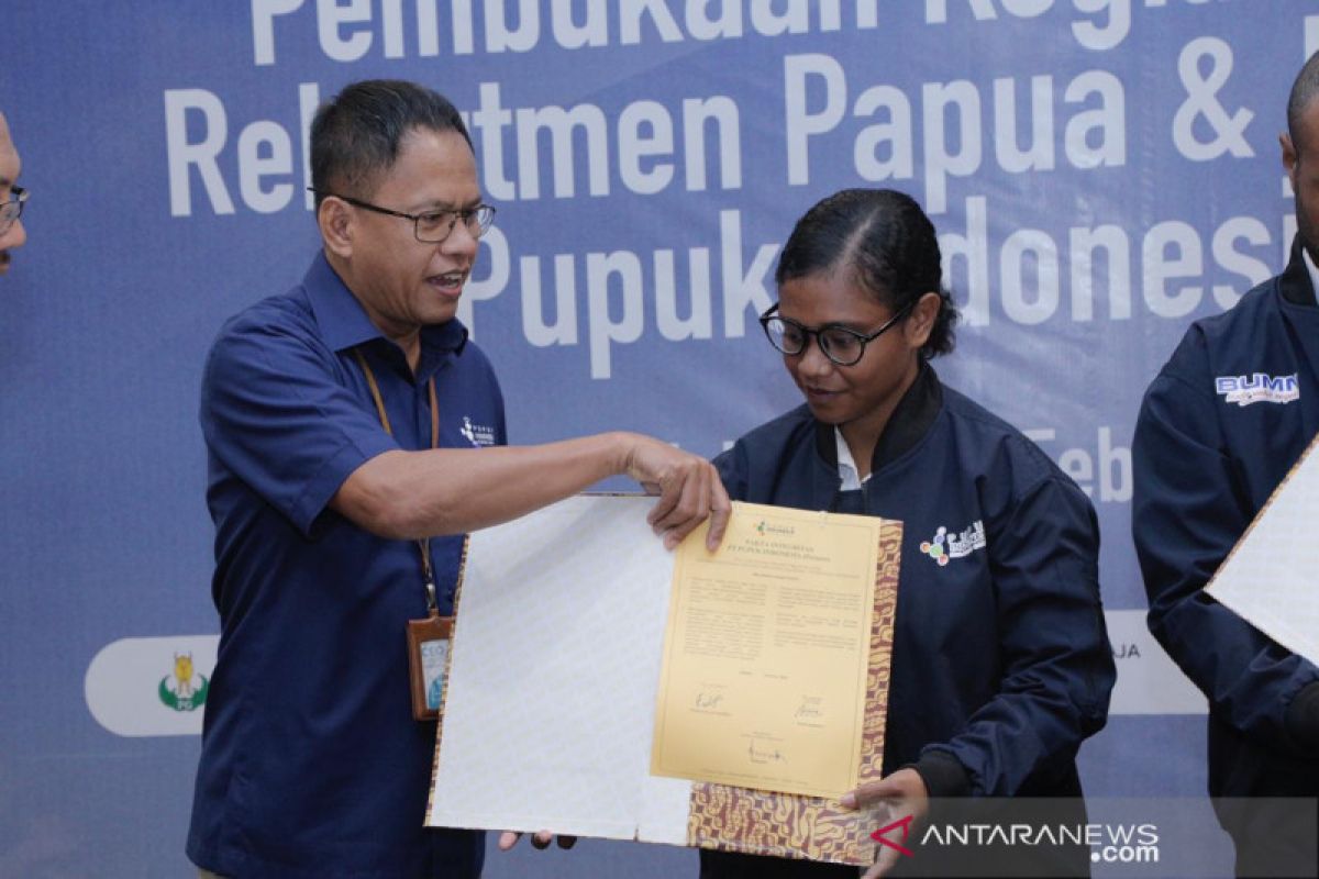 Perekrutan bersama BUMN, Pupuk Indonesia terima 12 putra-putri asli Papua