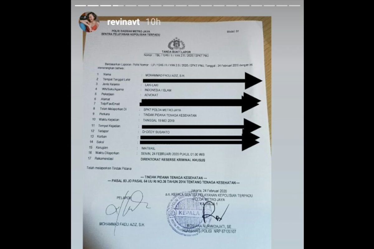 Motivator Dedy Susanto dilaporkan selebgram Revina VT ke polisi
