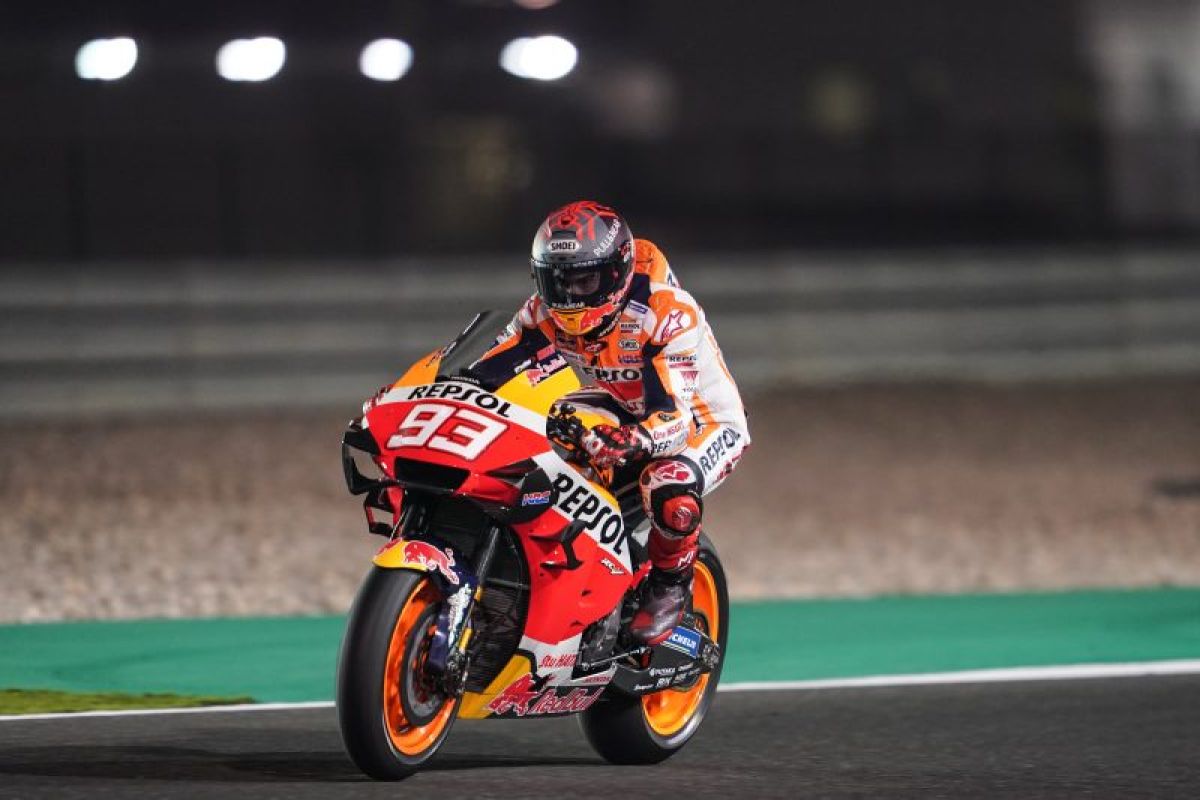 Akibat cidera bahu belum pulih, Marquez kewalahan di Qatar
