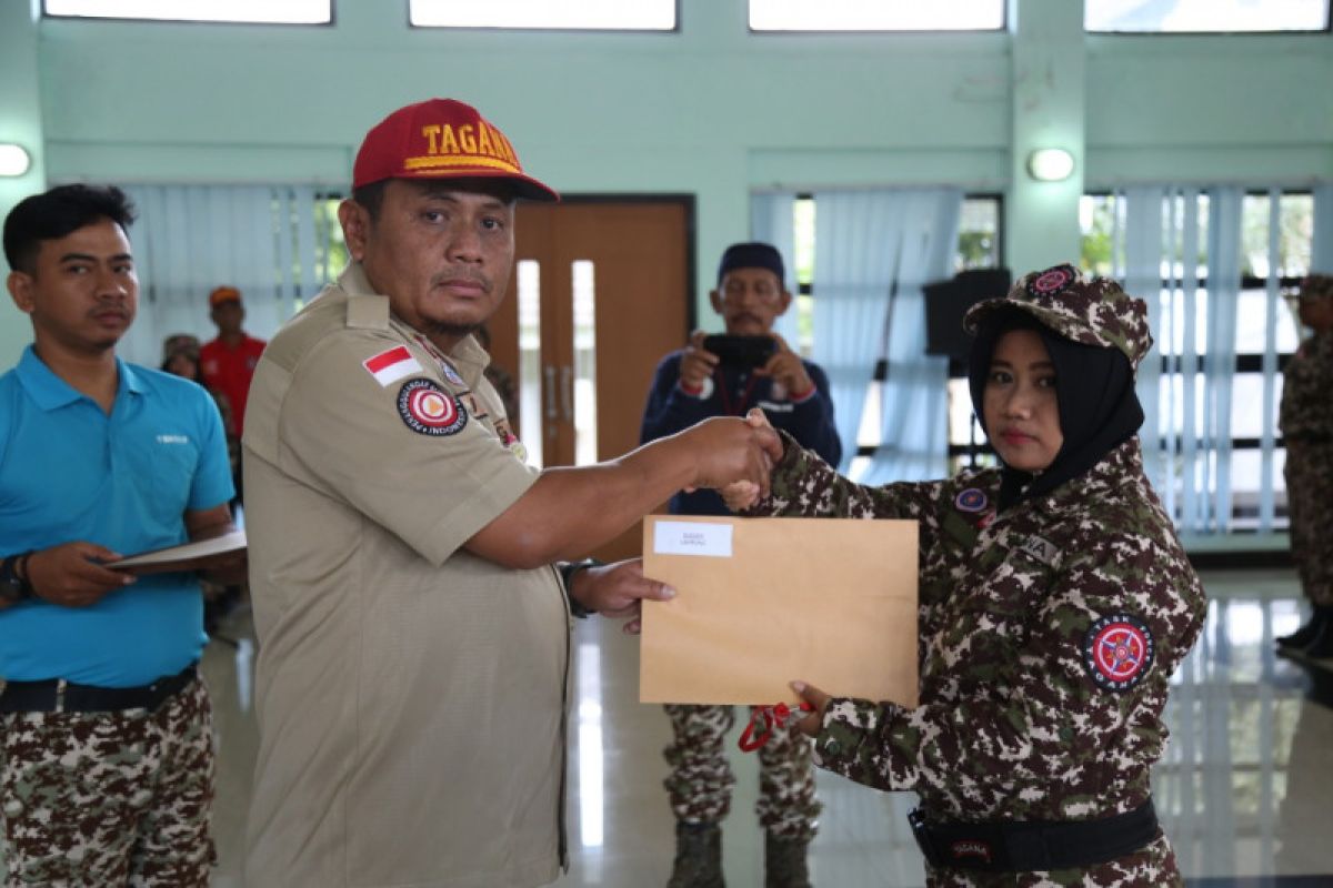Anggota Tagana Lampung dapat penghargaan