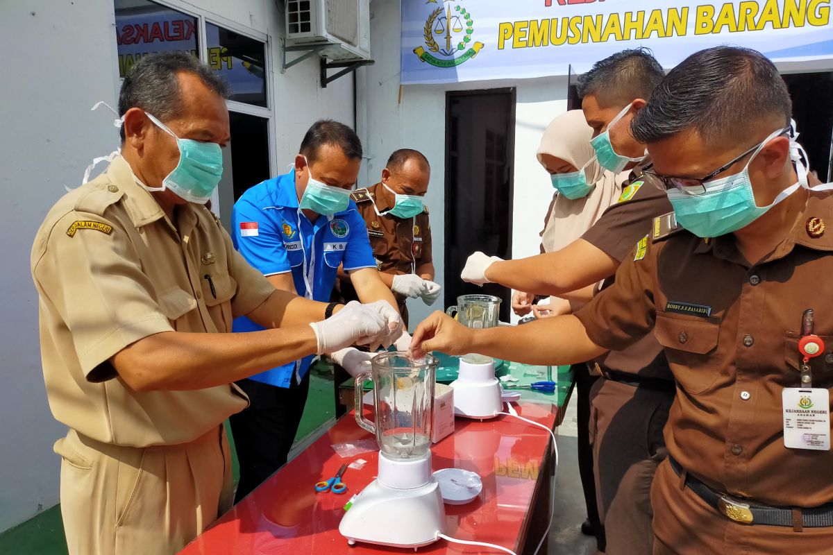 Pemusnahan narkoba secara rutin jadi program Kejari Asahan