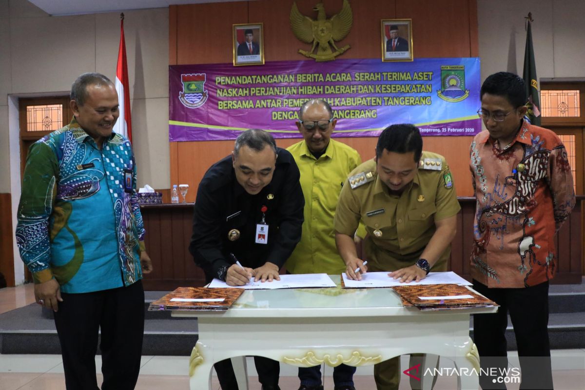 Pemkab dan Pemkot Tangerang serah terima aset daerah