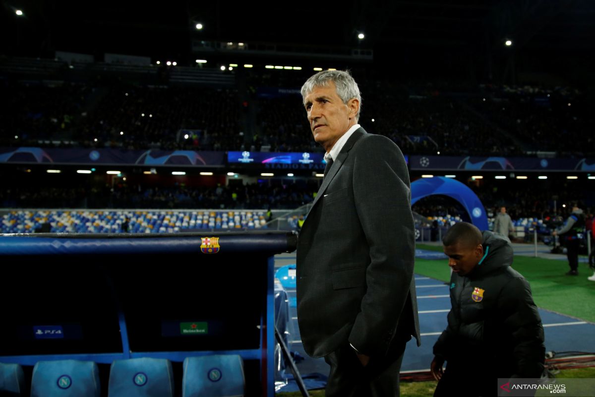 Berita dunia - Quique Setien optimistis Barcelona kalahkan Napoli di leg kedua