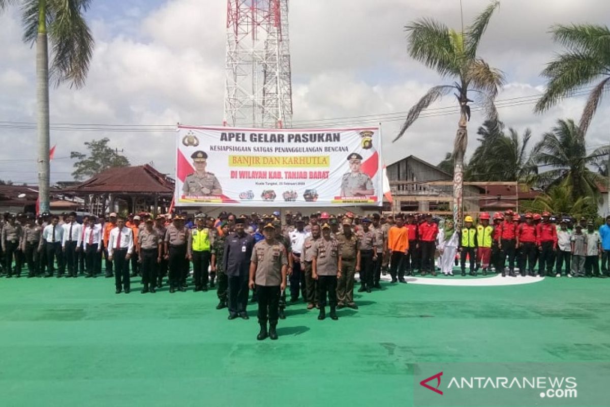 Polres Tanjabbar gelar apel penanggulangan banjir dan karhutla