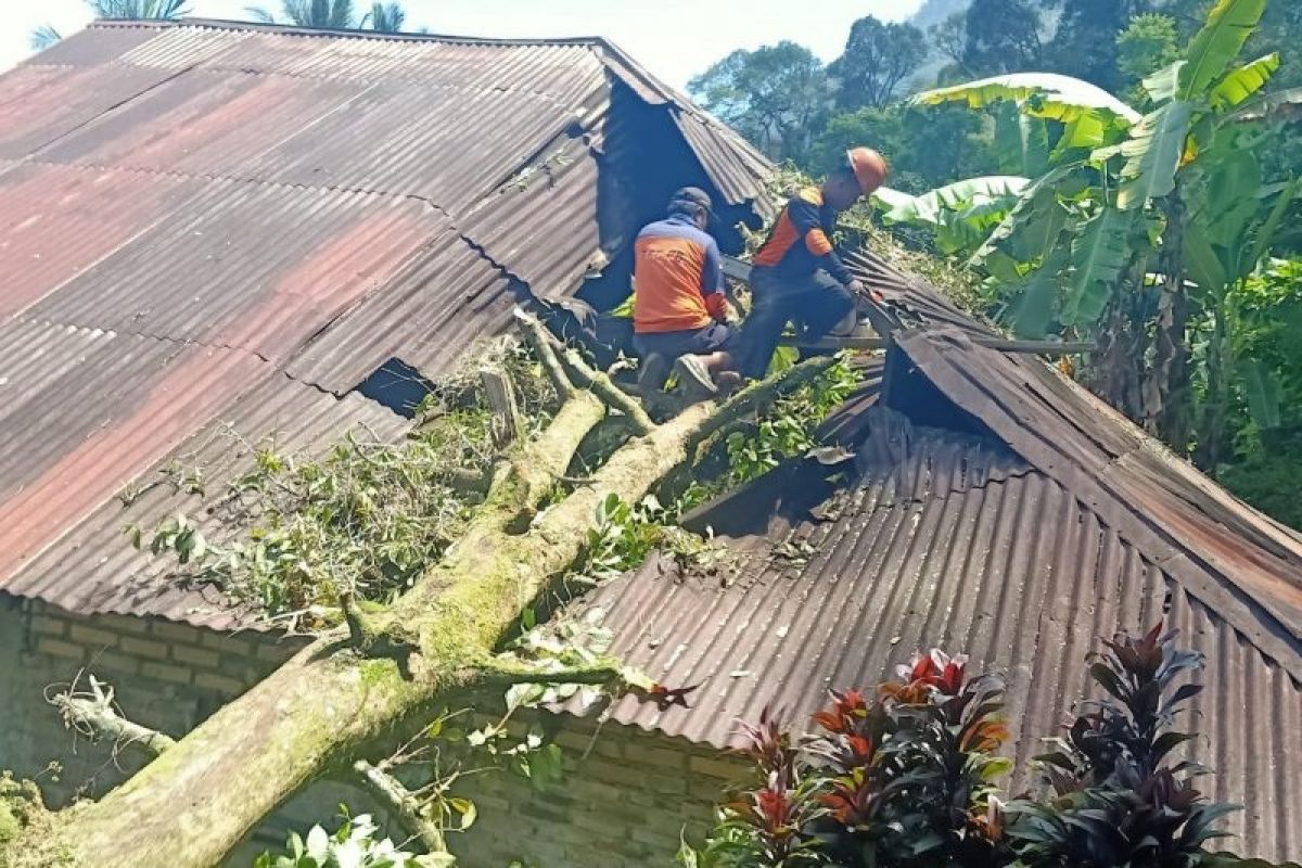 25 unit bangunan rusak diterjang angin kencang di Kabupaten Agam, Sumatera Barat