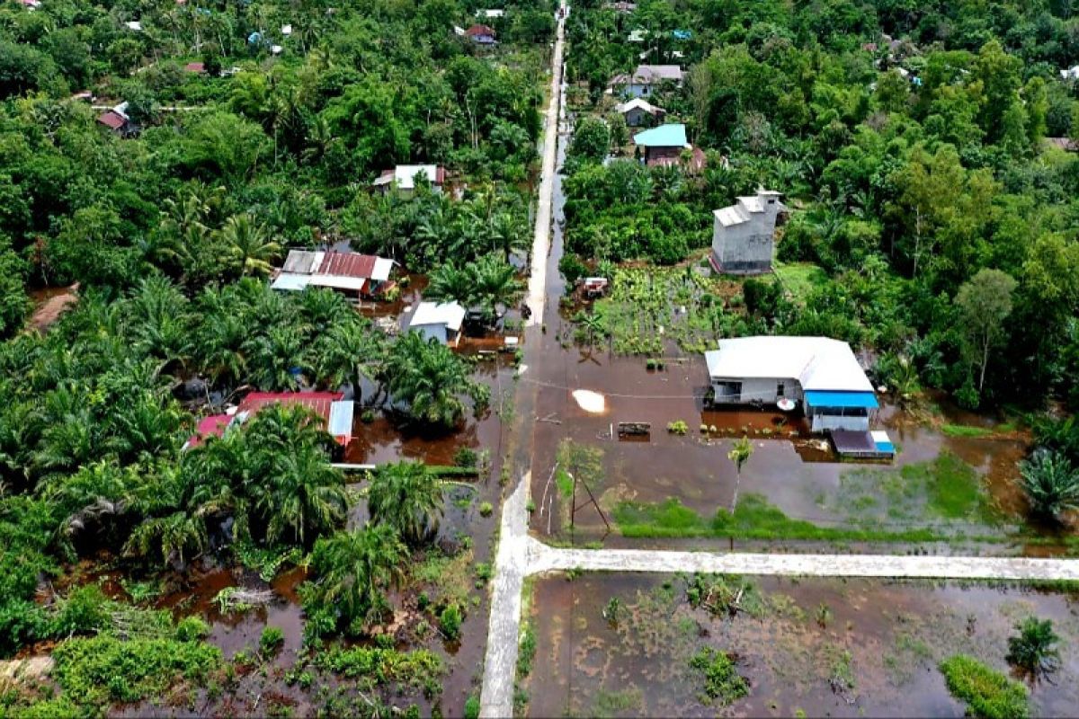Ratusan hektare lahan pertanian dan perkebunan di Pulpis terendam banjir