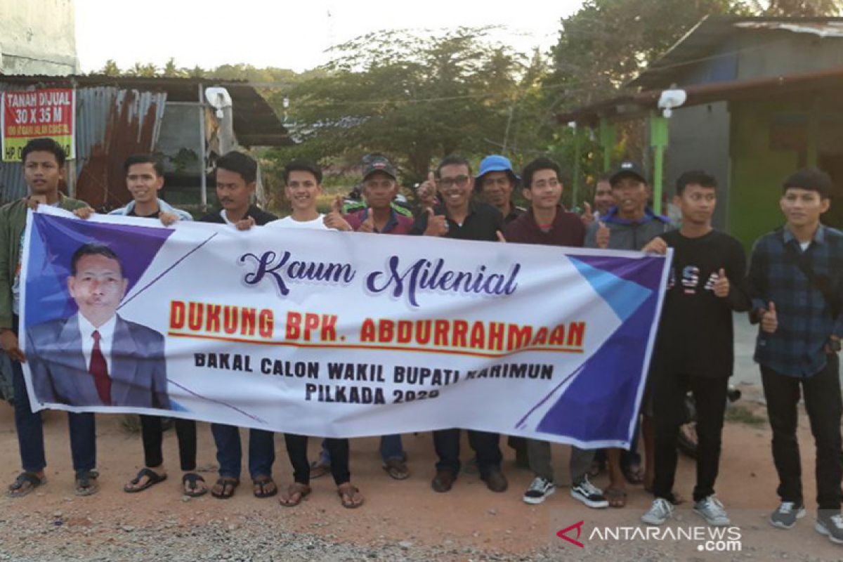 Kalangan milenial beri dukungan Abdurrahman jadi cawabup dampingi petahana