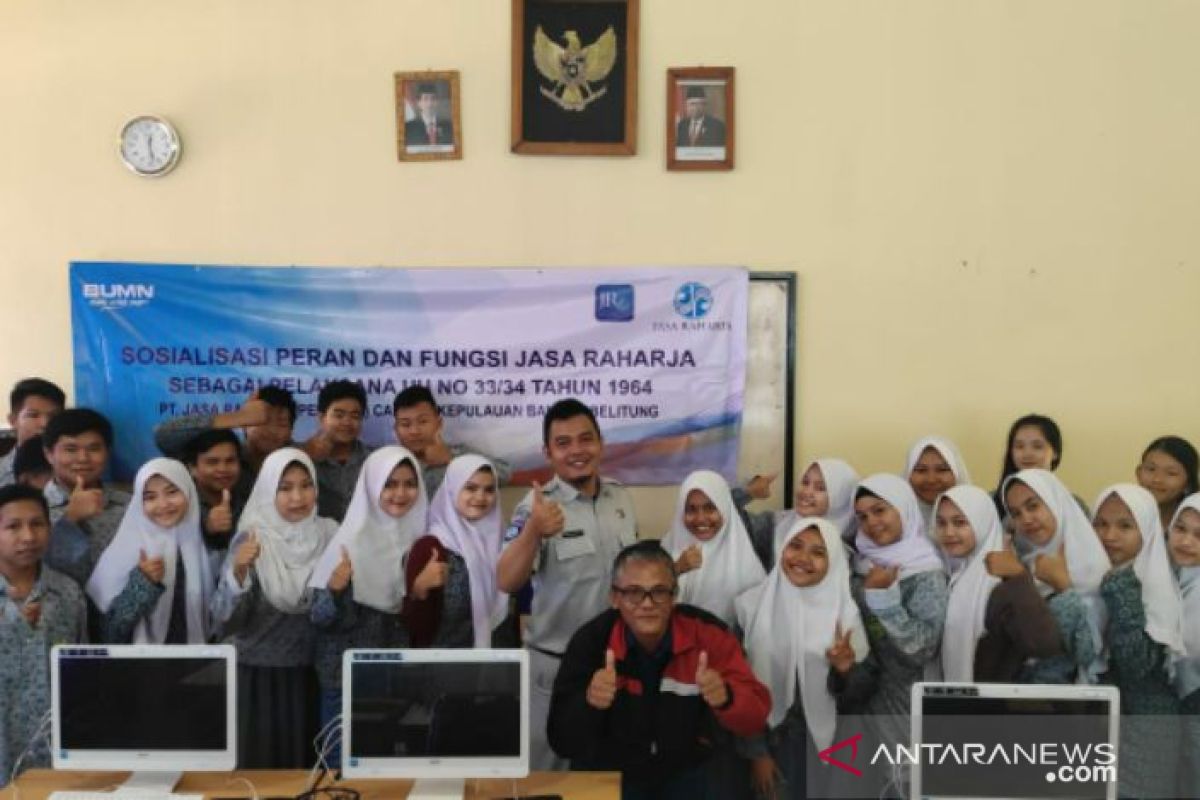 Jasa Raharja Babel gencarkan sosialisasi peran dan fungsi di SMK Bina Karya Muntok