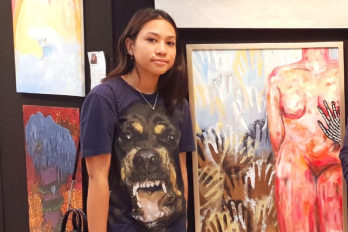 Annabel angkat tema pelecehan  di pameran lukisan Tomato Art School