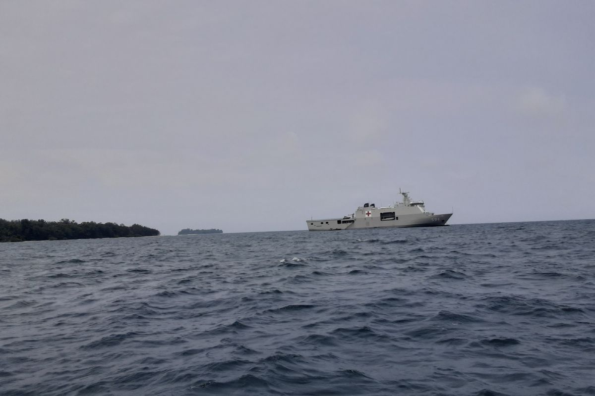 Pusat komando observasi Pulau Sebaru di KRI Semarang