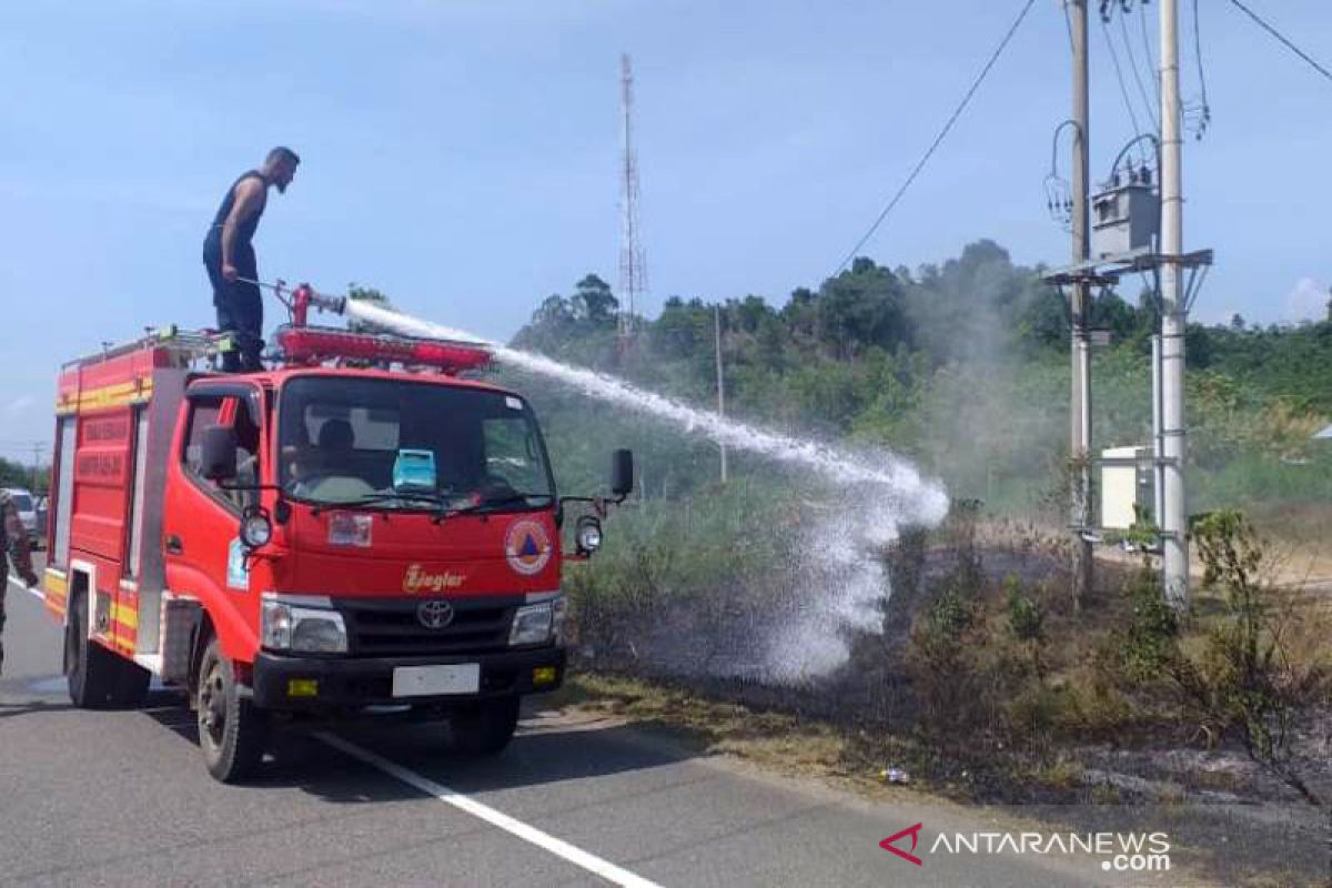 Satu hari tiga lokasi lahan terbakar di Aceh Jaya