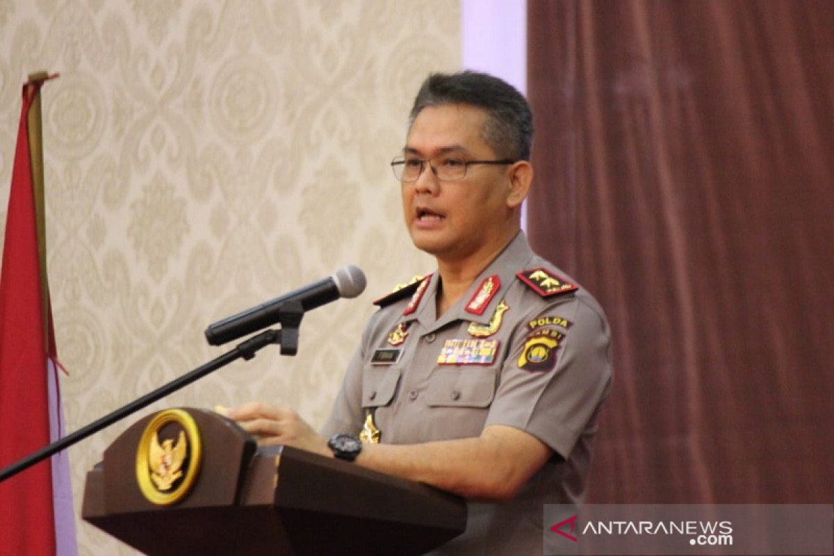 Kapolda Jambi pimpin apel upaya pencegahan penyebaran virus corona