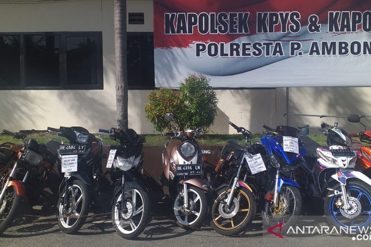Polresta Pulau Ambon ciduk sembilan pelaku balap liar
