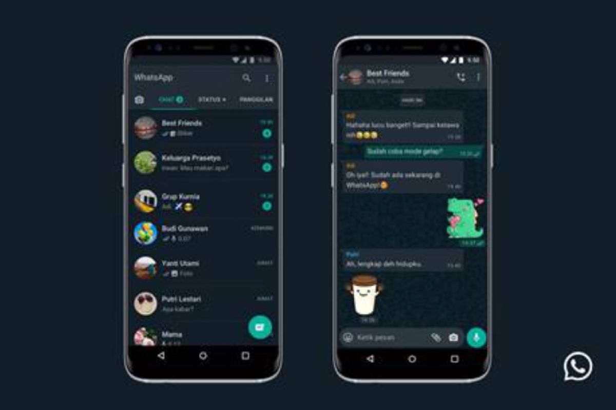 WhatsApp mode gelap hadir di Android dan iOS