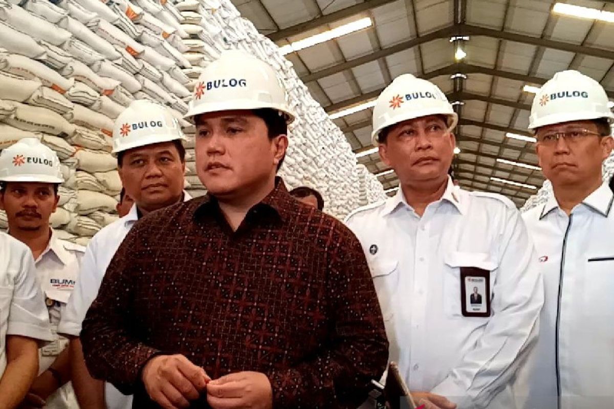 Erick Thohir: Stok beras aman sampai Lebaran