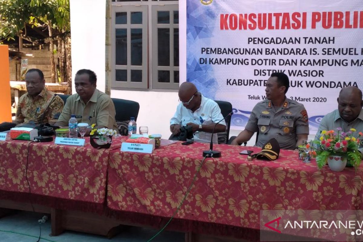 Bandara baru akan mendukung pengembangan sektor pariwisata di Wondama