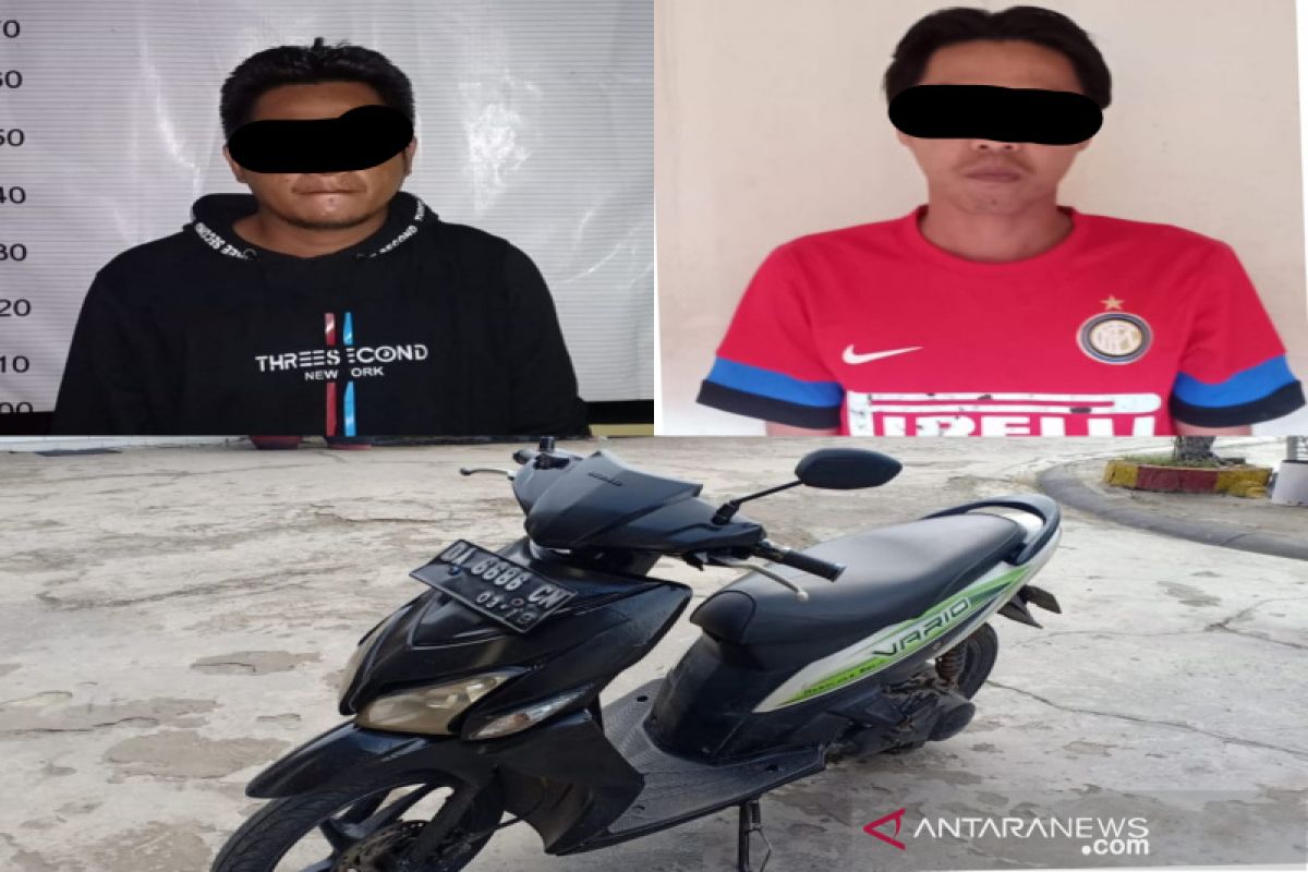 Dua orang penadah motor curian menjalani proses hukum