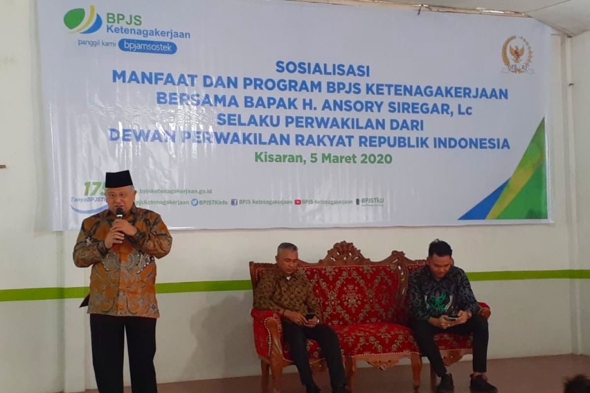 Anggota DPR RI ikut sosialisasikan manfaat BPJS Ketenagakerjaan