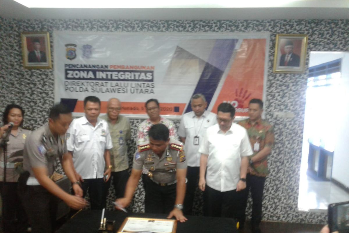 Ditlantas Polda Sulawesi Utara canangkan pembangunan zona integritas