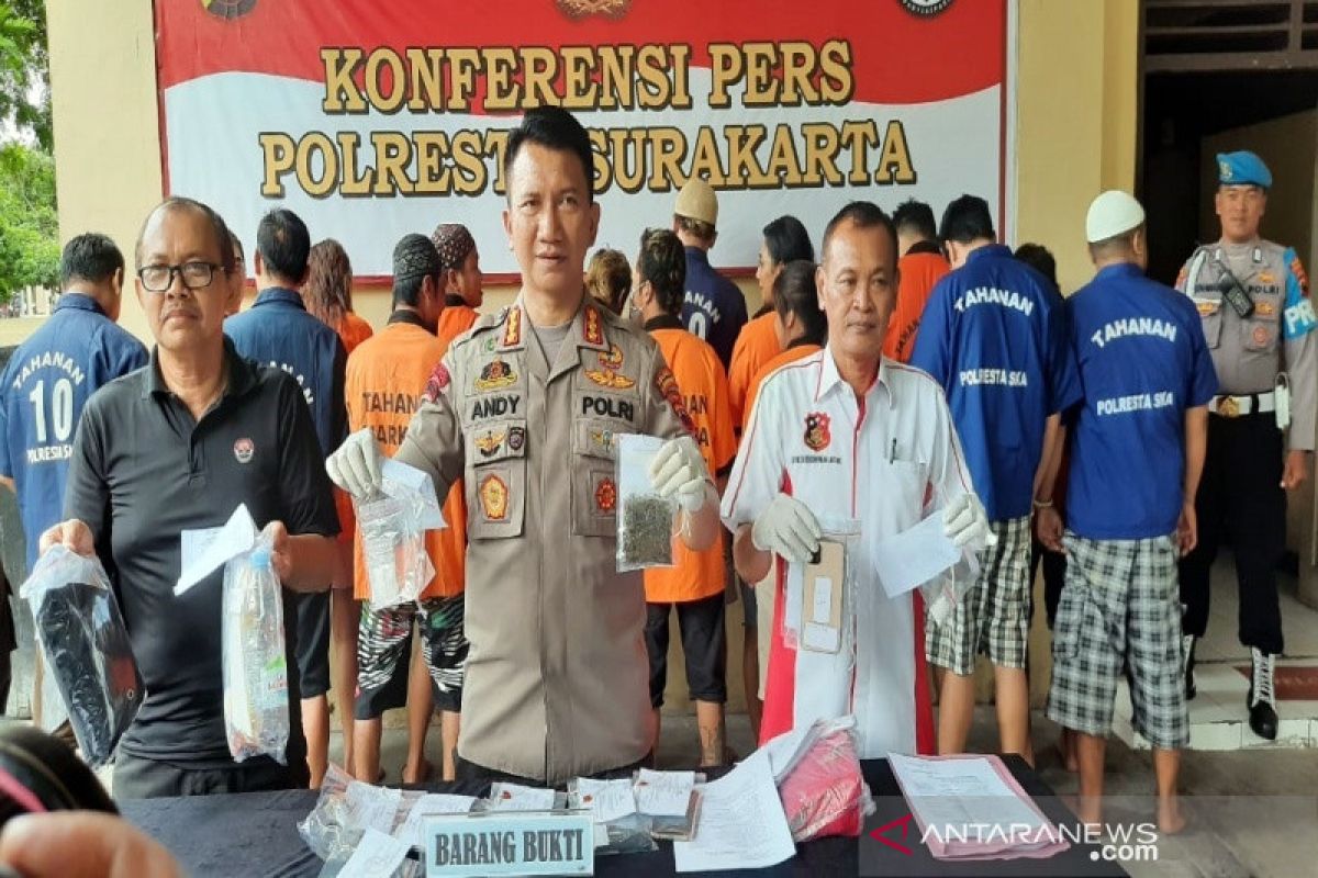 21 tersangka narkoba termasuk residivis diperiksa Polresta Surakarta