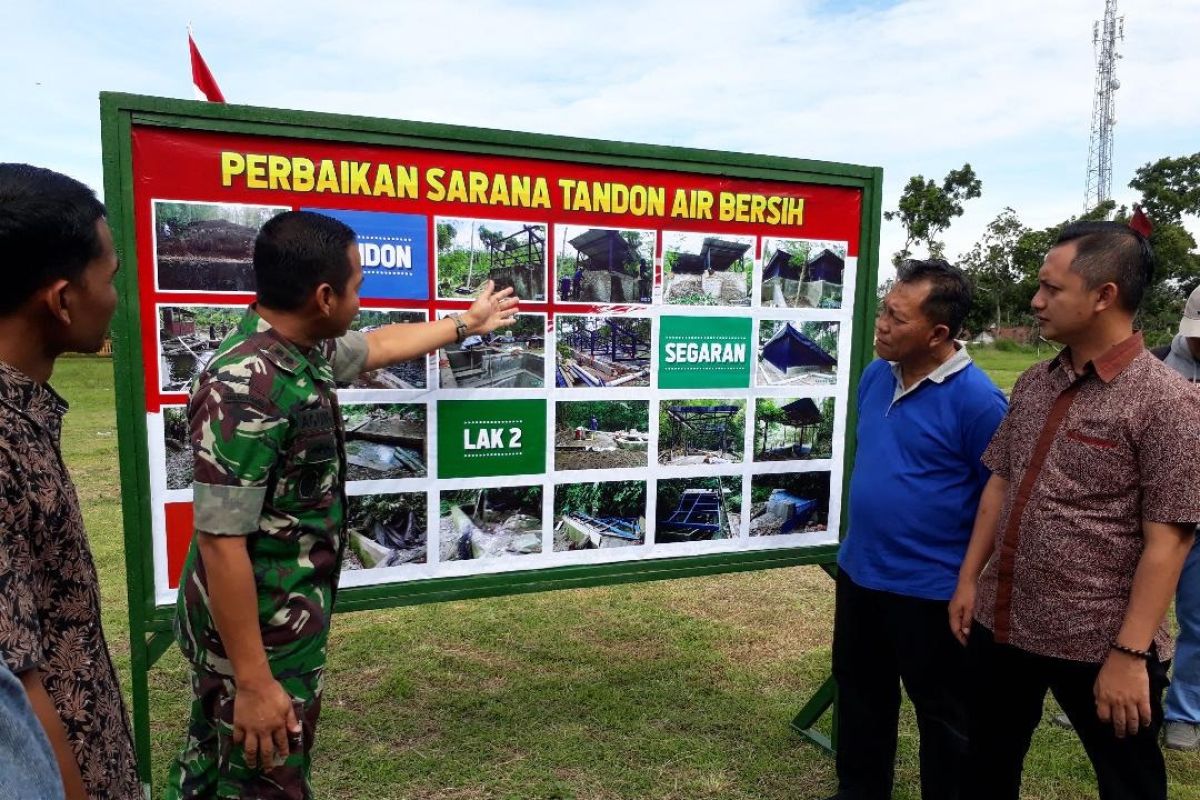 TNI-Gudang Garam sinergi revitalisasi bak penampung air di Puncu Kabupaten Kediri