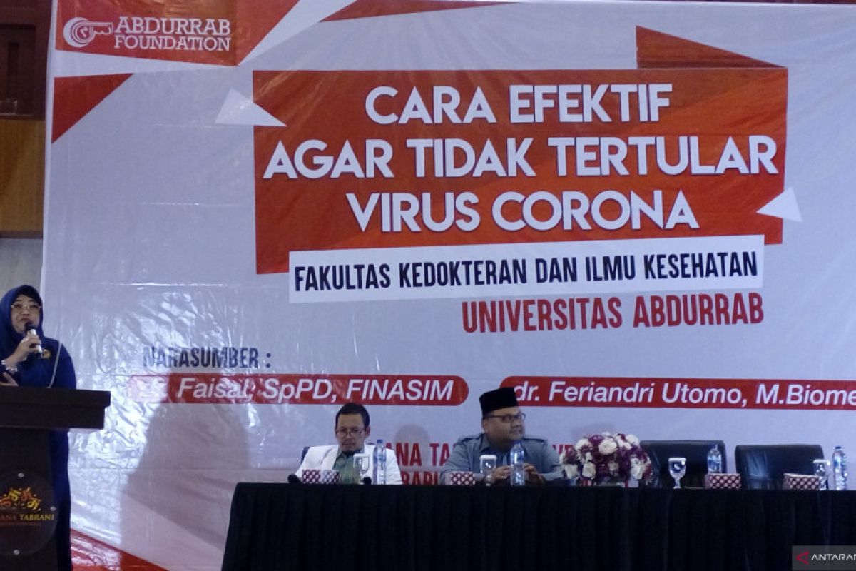 Universitas Abdurrab beri tips efektif tidak tertular Corona