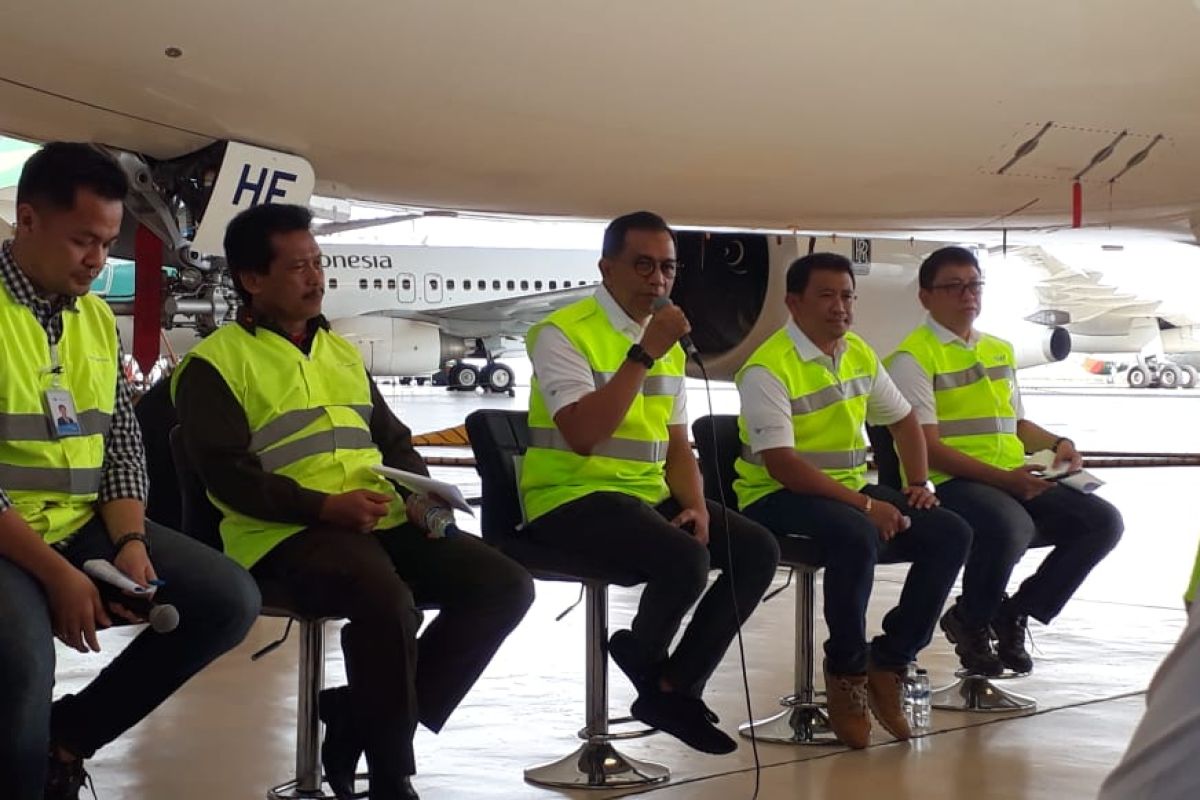 GMF  disinfeksi puluhan pesawat Garuda Indonesia