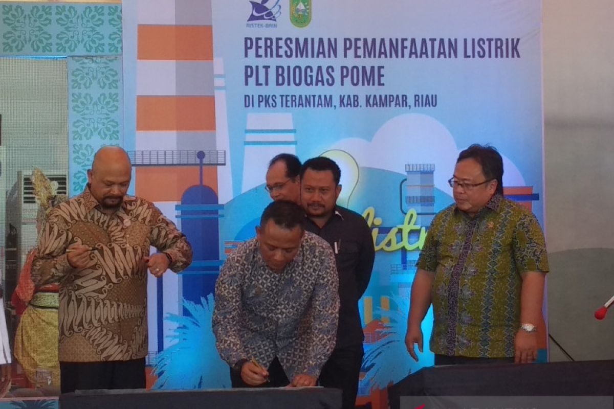 Menristek dorong PTPN V optimalkan listrik dari limbah sawit