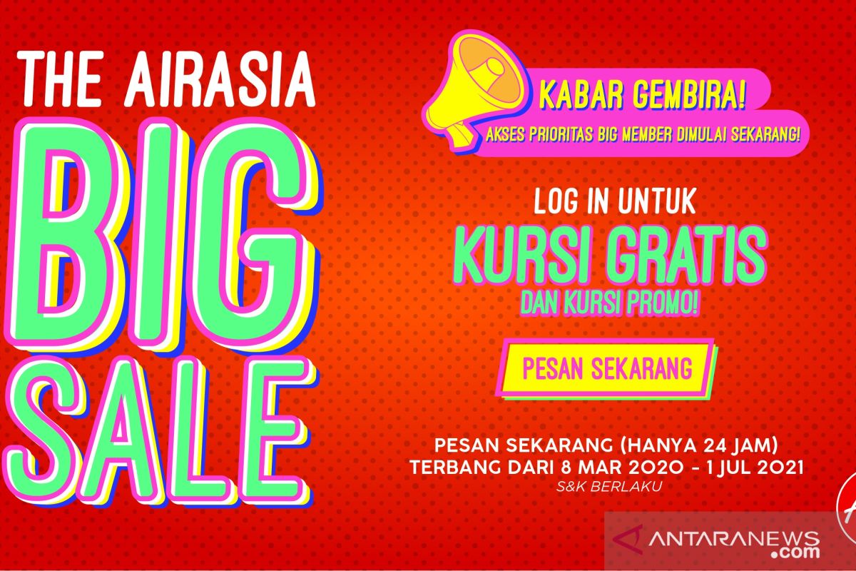 AirAsia gelar program BIG Sale dengan menebar enam juta kursi promo untuk gairahkan wisata