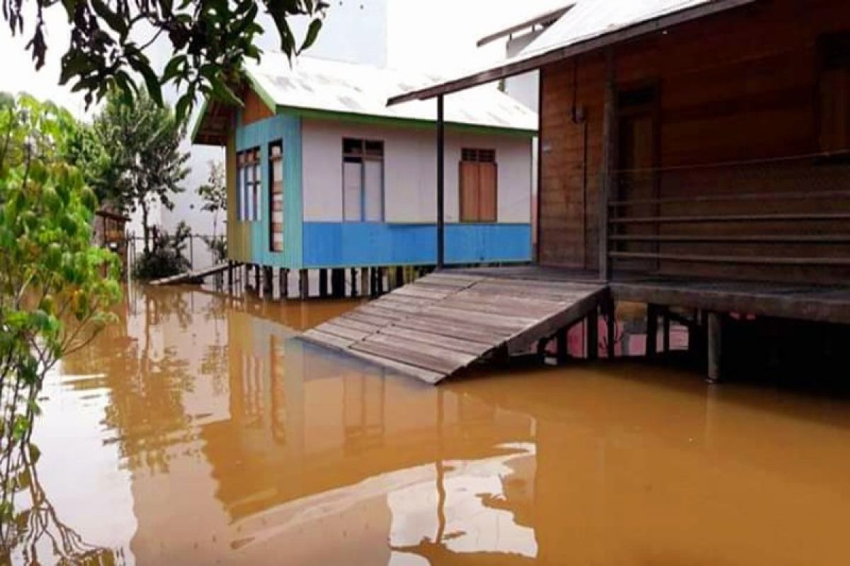 Sungai Barito meluap, warga Desa Kalahien waspadai banjir hingga ke rumah