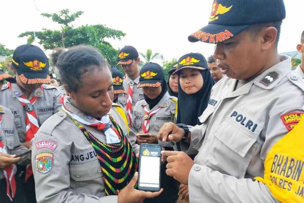 Polsek Muara Tami Jayapura laksanakan pembinaan Pramuka Saka Bhayangkara