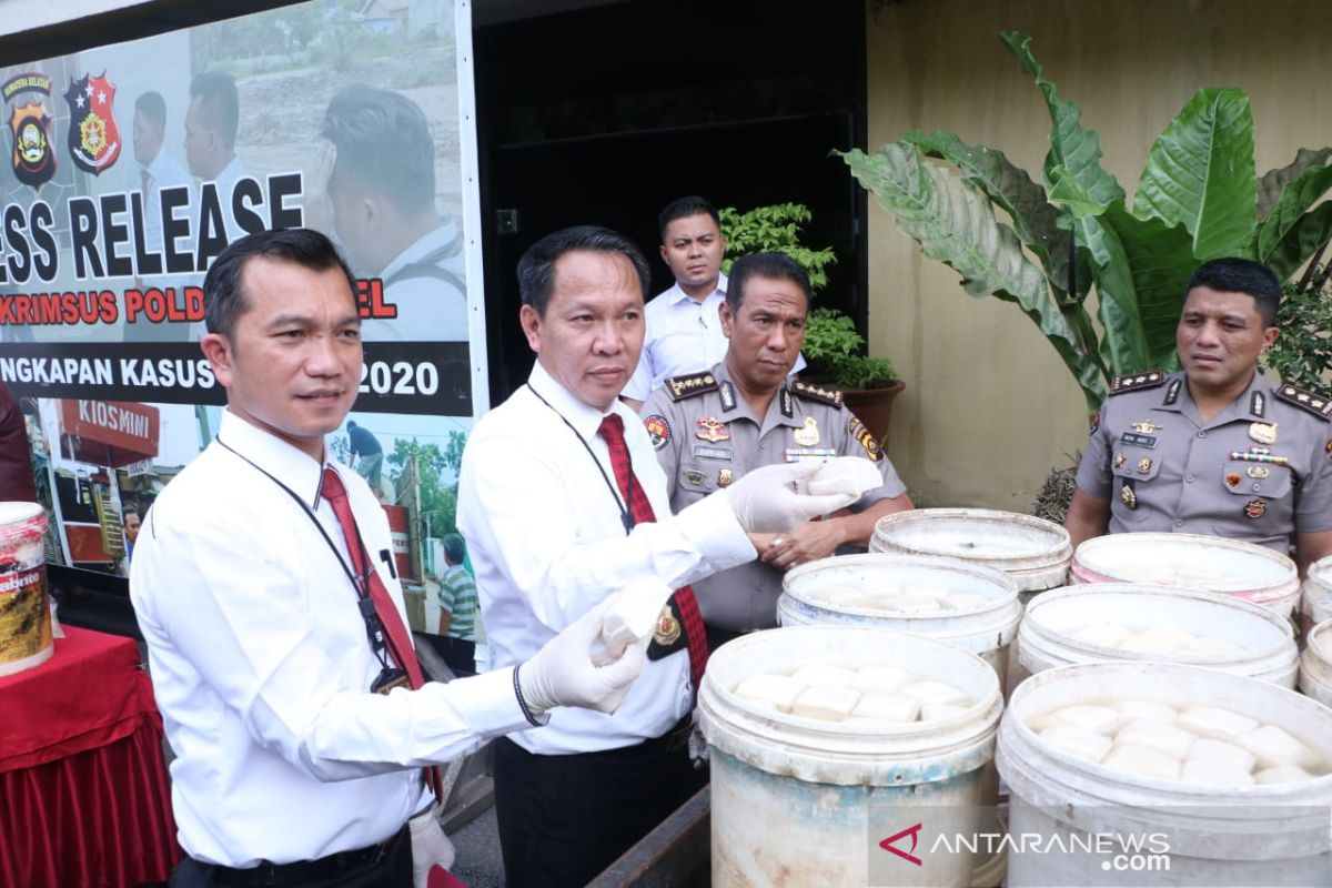 Polda Sumsel gagalkan penjualan ribuan potong tahu berformalin