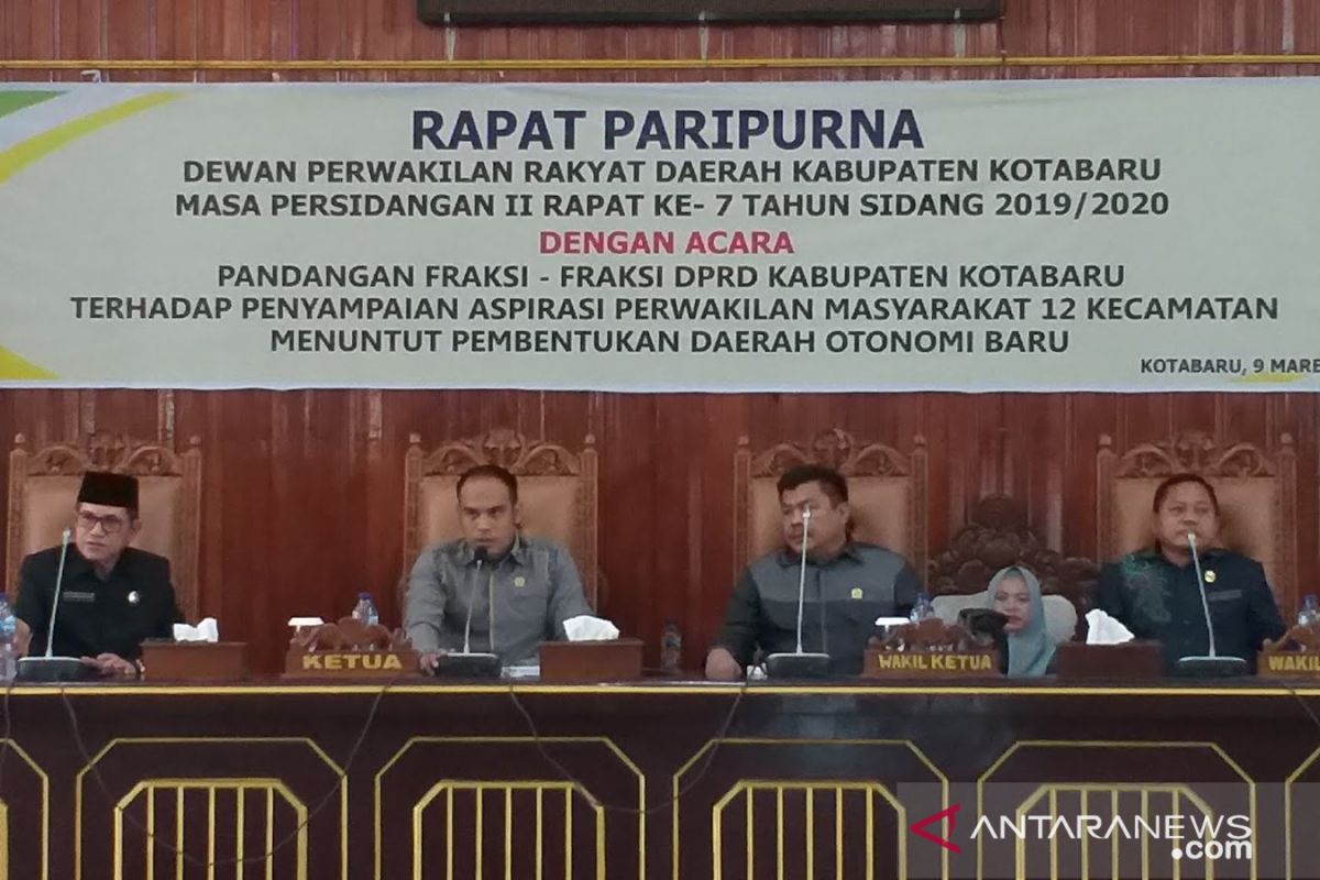 DPRD paripurnakan DOB Kambatang Lima