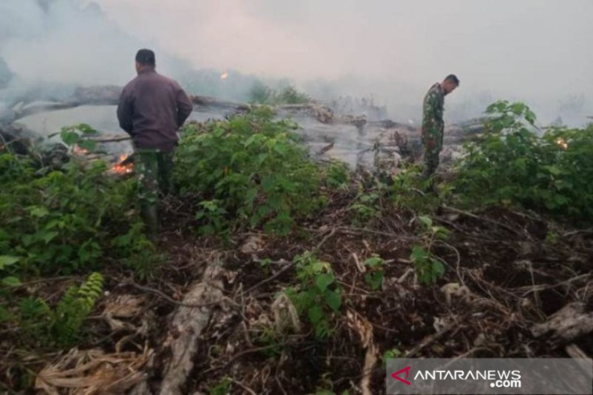 Prajurit TNI maksimalkan pemadaman kebakaran gambut di Aceh Jaya