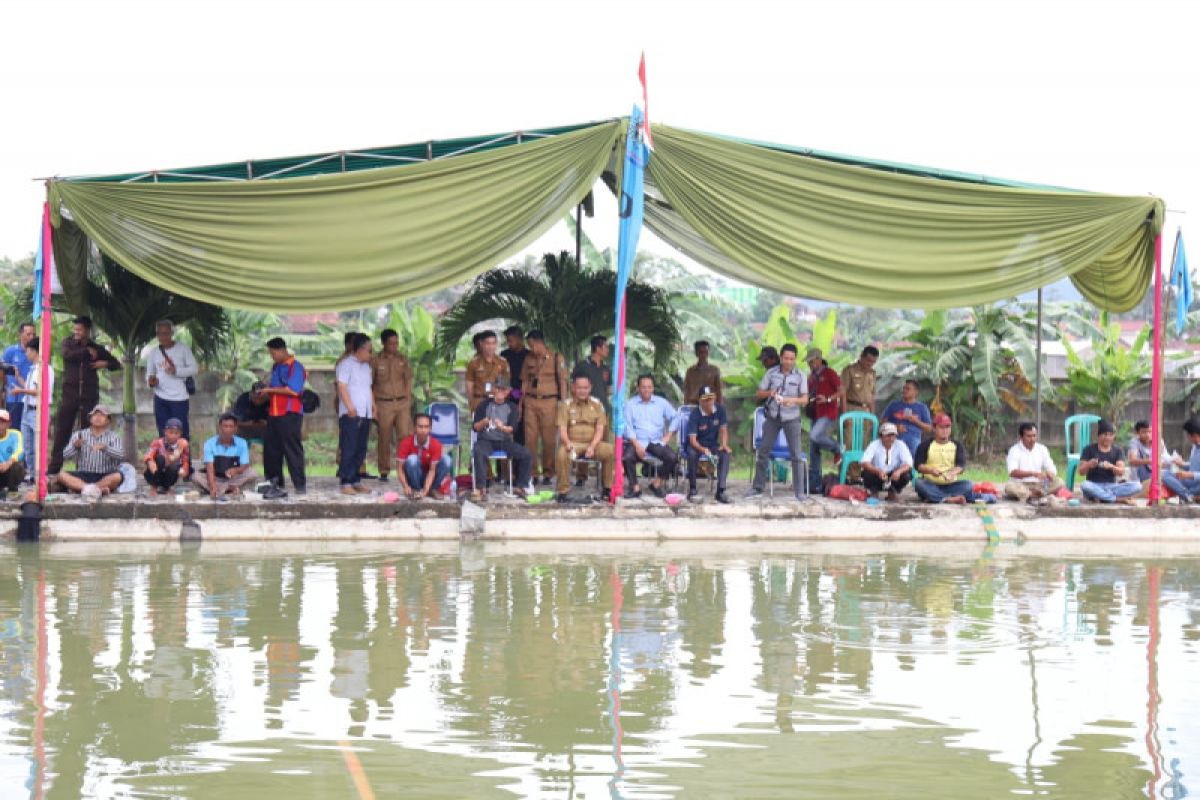 Sambut HUT ke-11 Kabupaten Pringsewu, dinas perikanan adakan lomba memancing ikan