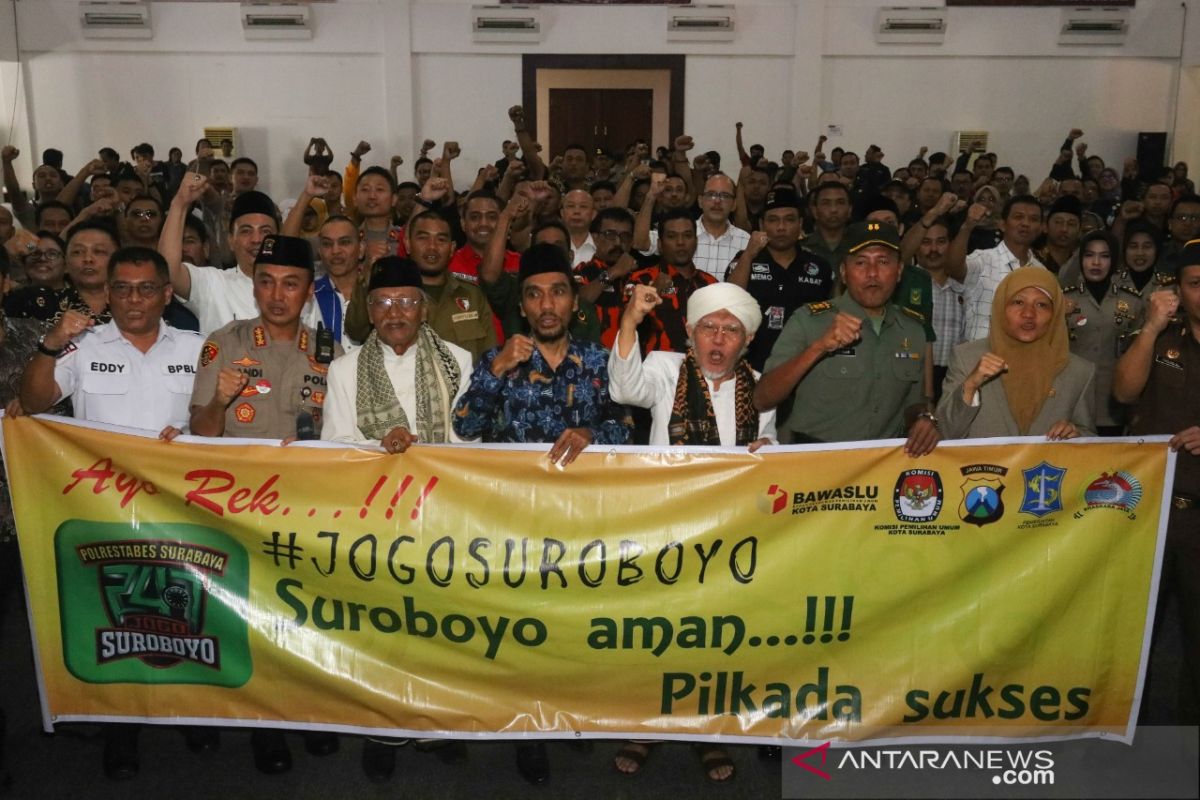 Polrestabes Surabaya deklarasi "Jogo Suroboyo" serukan Pilkada damai