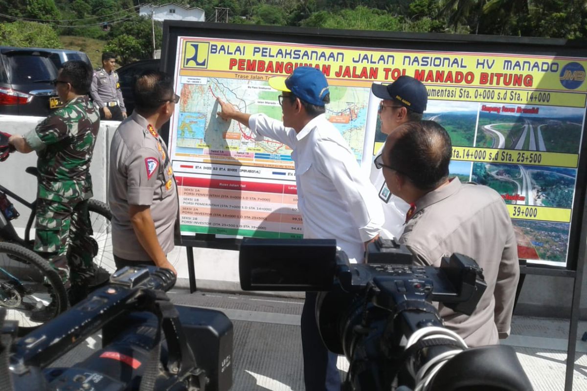 Pembangunan simpang susun Danowudu tol Manado-Bitung terus dikebut penyelesaiannya