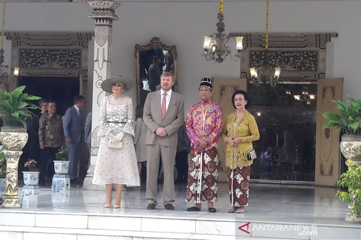 Raja dan Ratu Belanda kunjungi Sultan HB X di Keraton Yogyakarta