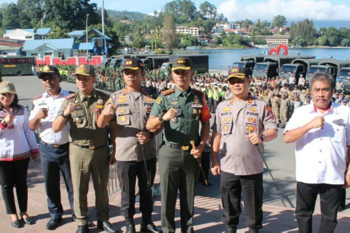 Satgas Gabungan gelar pasukan pengamanan kedatangan Raja dan Ratu Belanda di Parapat