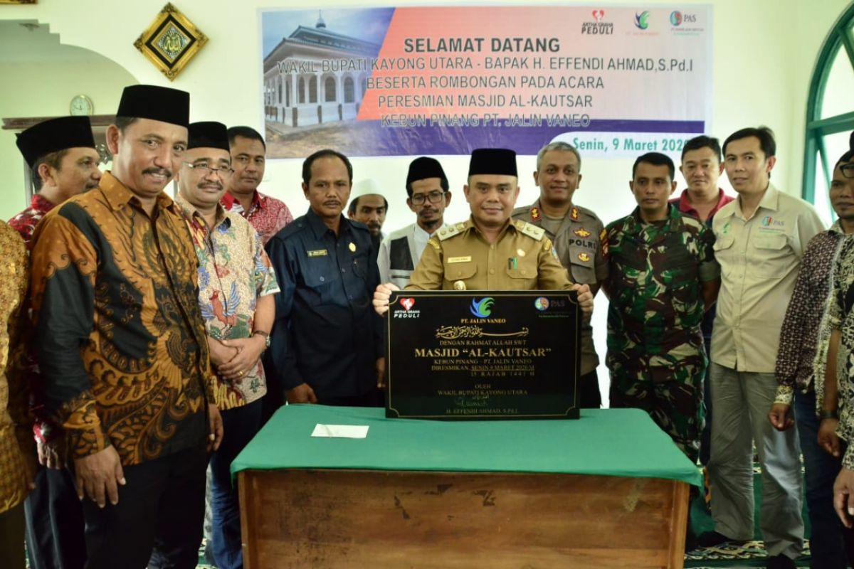 PT Jalin Vaneo fasilitasi pembangunan Masjid di Desa Lubuk Batu