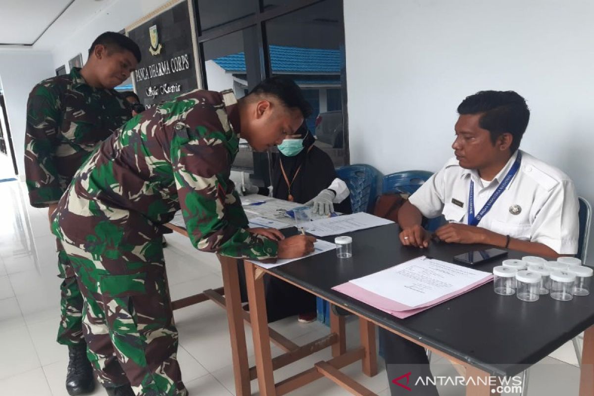 BNNP Sulawesi Tenggara tes urine anggota Denpom XIV/3 Kendari