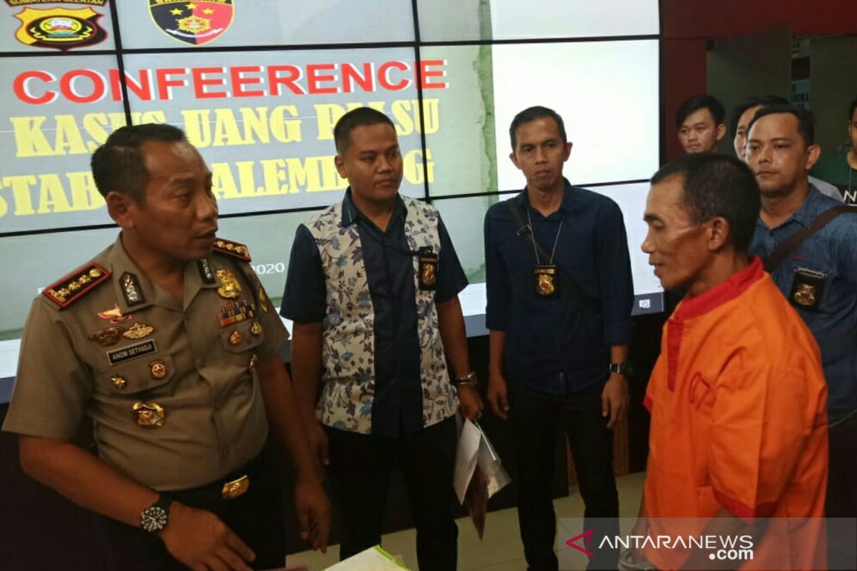 Polrestabes Palembang amankan buruh pemalsu uang