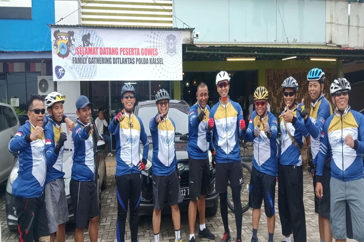 Gowes bareng lepas Wadir Lantas Polda Kalsel