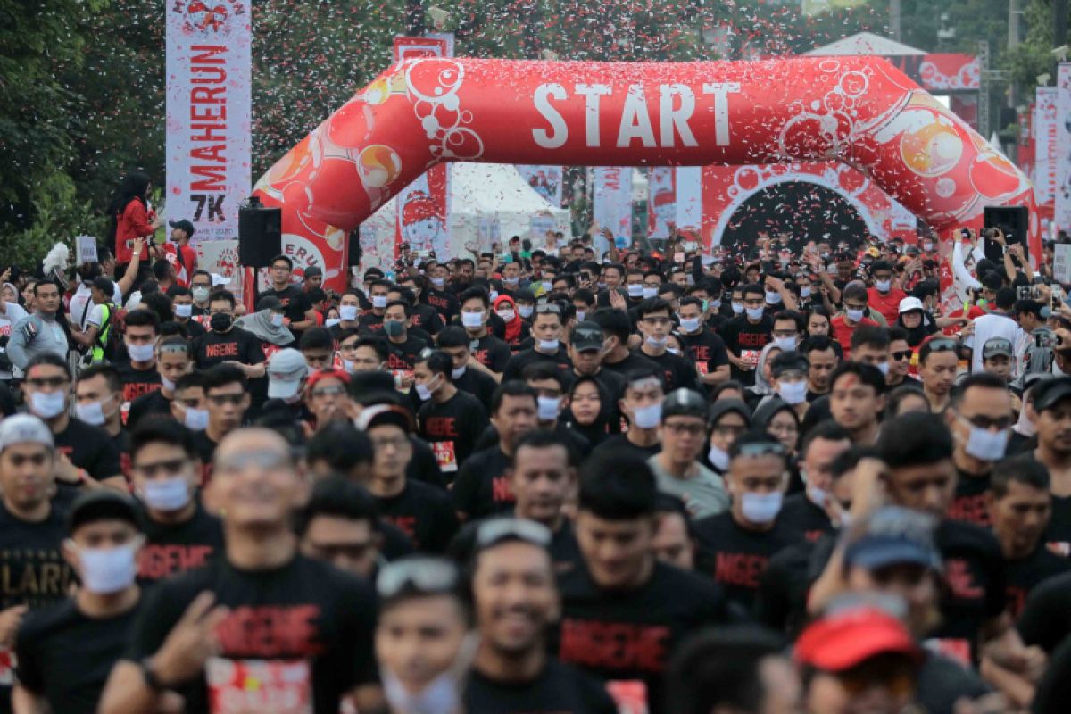 MaHe Run 2020 tetap berjalan meski sebagian peserta bermasker