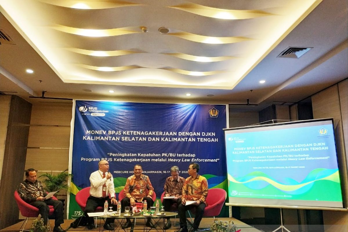 BPJamsostek Kalselteng dan DJKN monitoring program sosial ketenagakerjaan