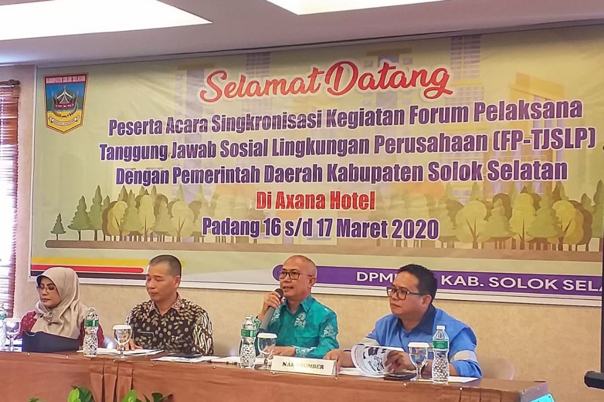 Pemkab Solok Selatan minta perusahaan berkomitmen laksanakan TJSLP