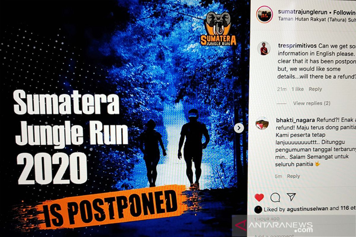 Sumatera Jungle Run di Riau ditunda bat