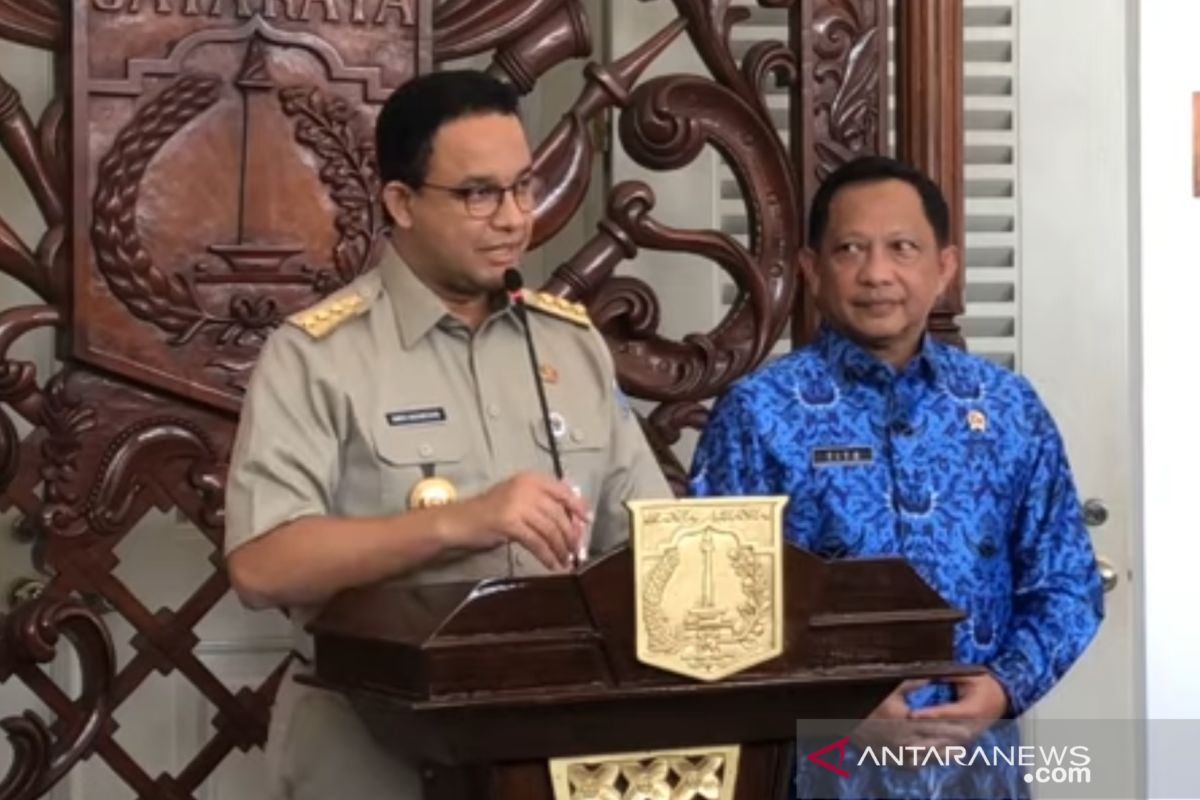 Mendagri Tito temui Anies Baswedan di Balai Kota