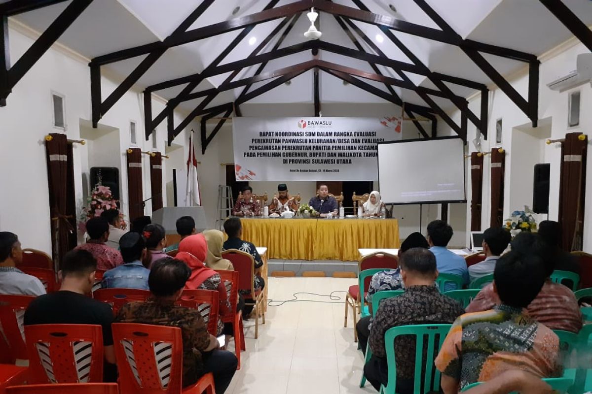 Bawaslu Sulawesio Utara gelar rapat koordinasi evaluasi rekrutmen PKD